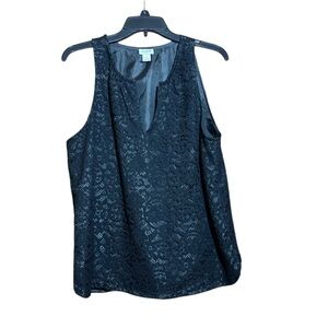 J.crew new lace tank career business size 14 black